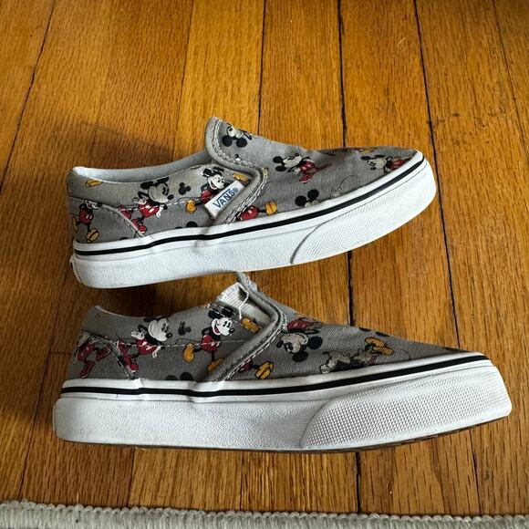 Vans x Disney Unisex Youth Mickey Mouse Slip on Sneakers Grey Size 12.5 - Picture 5 of 7